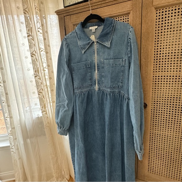 ALIGNE Gabriella Denim Midi Dress Size 14 - Picture 2 of 14